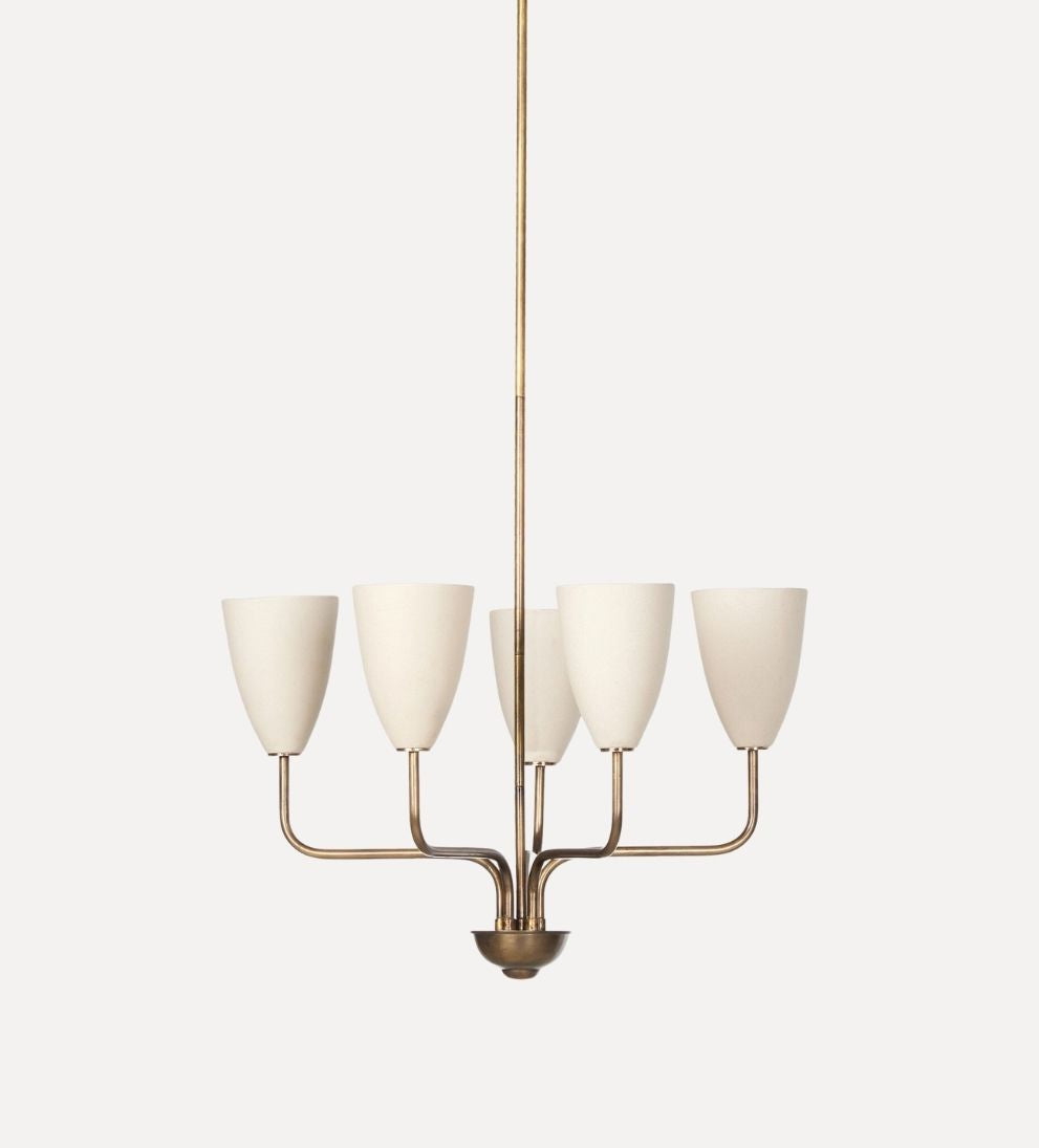 Sonia Chandelier in Aged Brass Pendants + Chandeliers