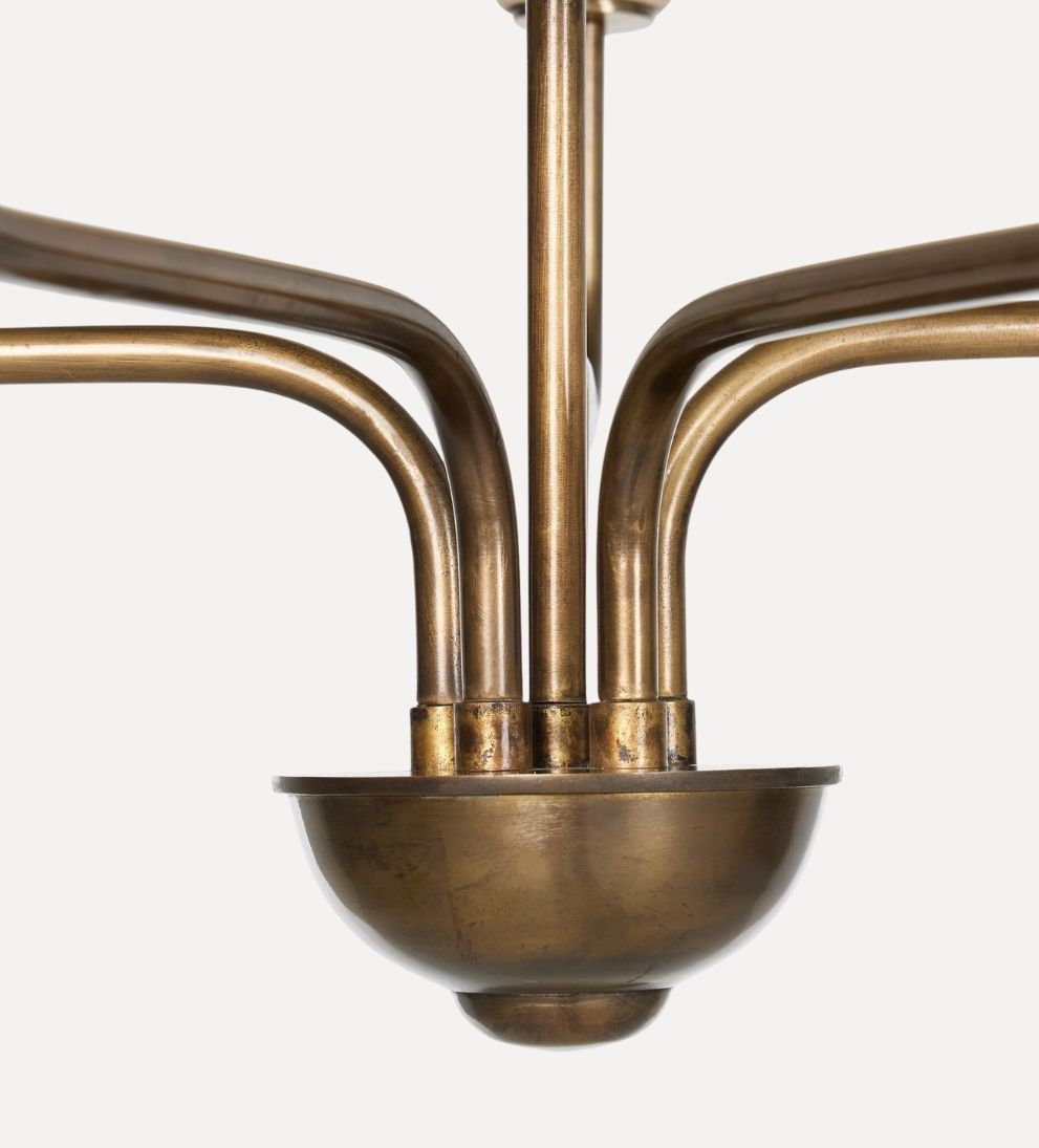 Sonia Chandelier in Aged Brass Pendants + Chandeliers