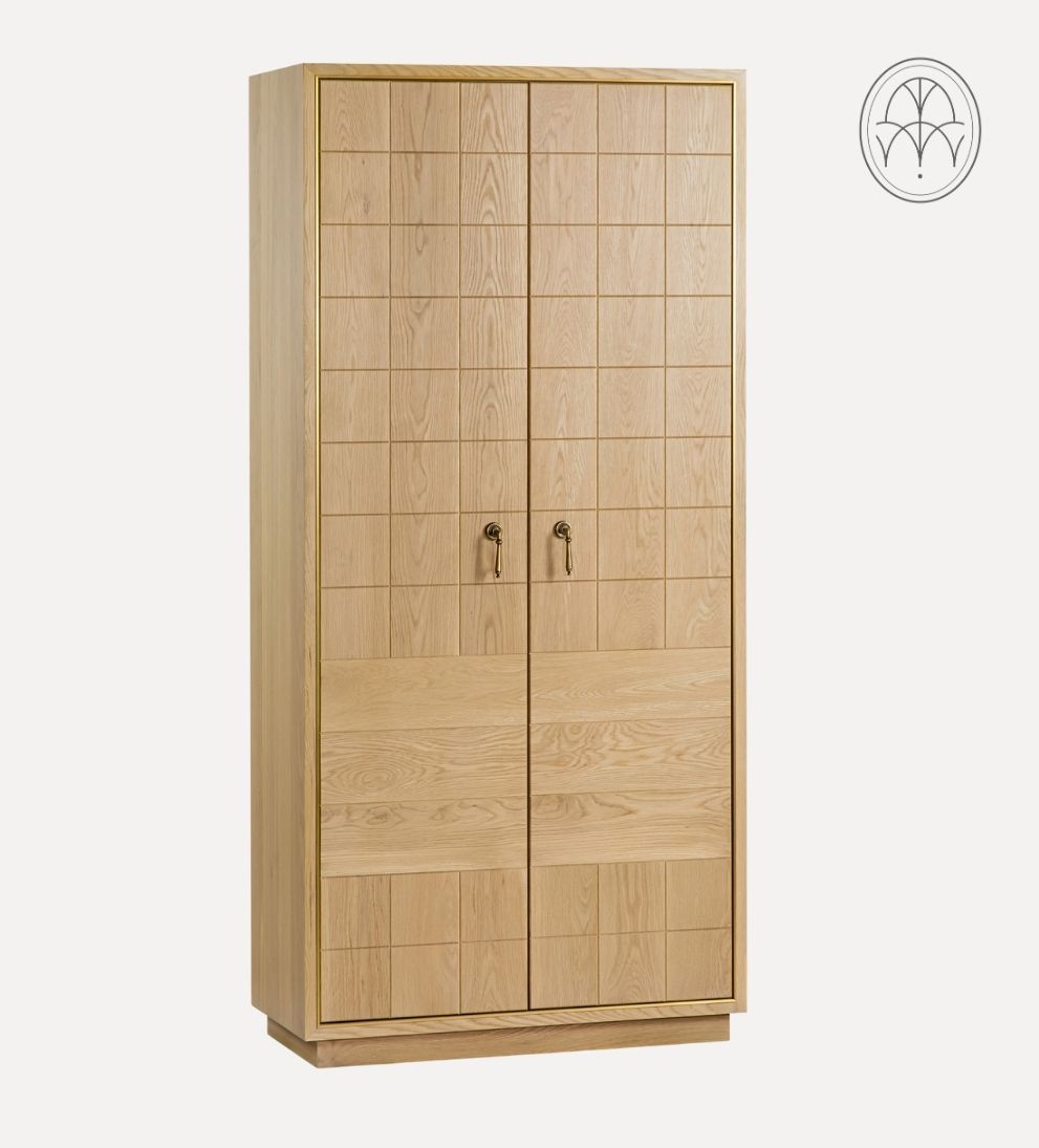 Sorrento White Oak Storage Cabinet Hutches