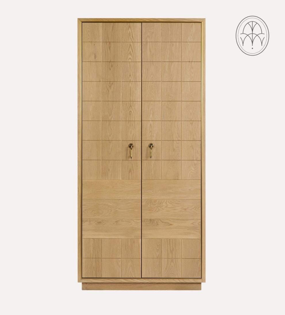 Sorrento White Oak Storage Cabinet Hutches