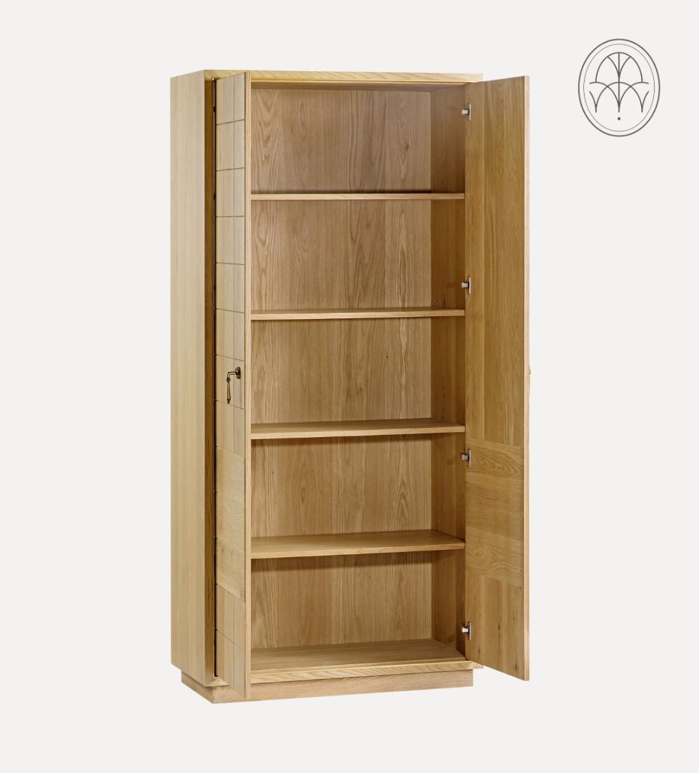 Sorrento White Oak Storage Cabinet Hutches