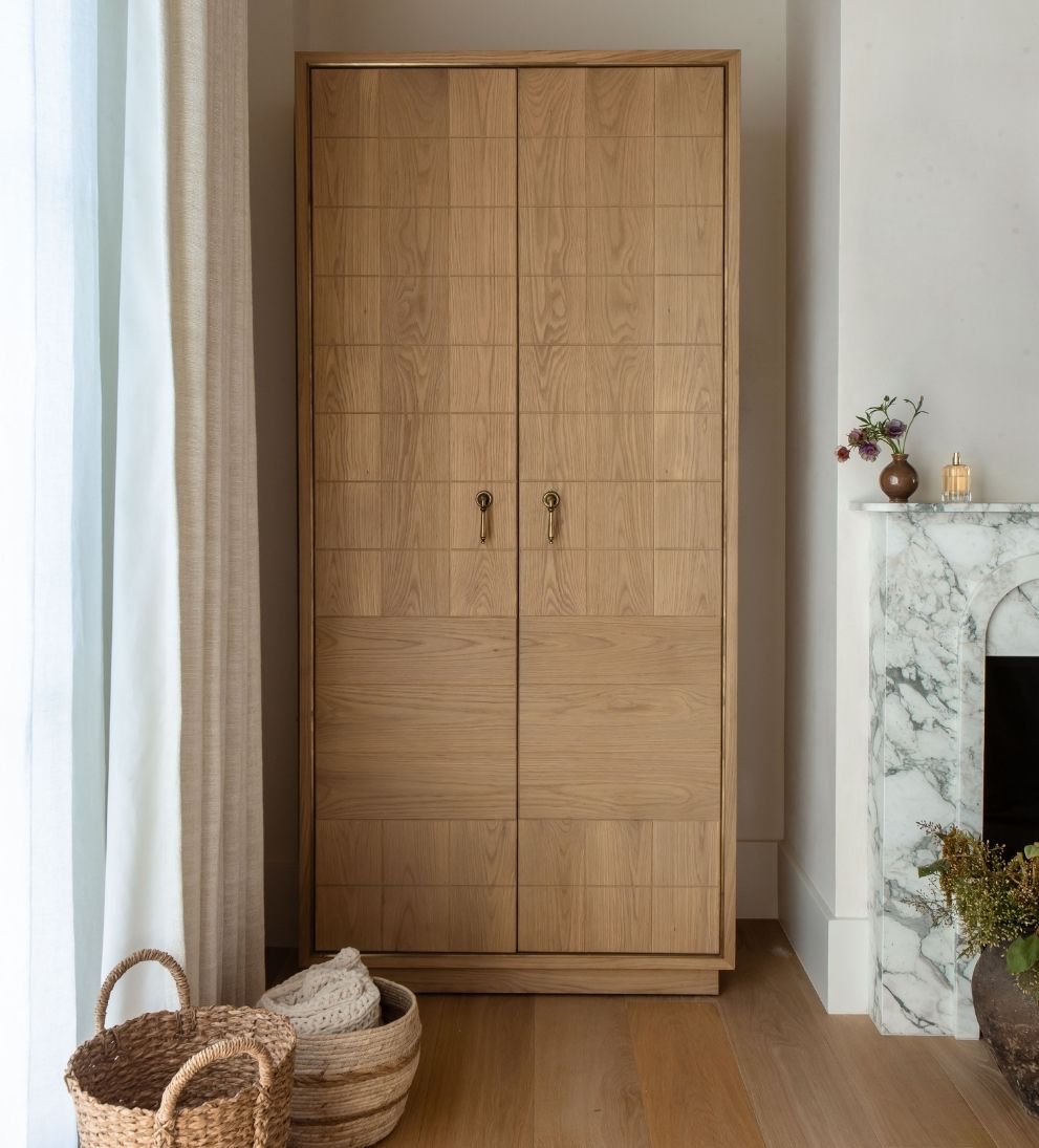 Sorrento White Oak Storage Cabinet Hutches