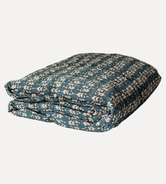 Flora Block Print Quilt in Stargazer