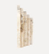 Stepped Bookends in White Travertine Bookends
