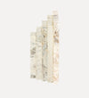 Stepped Bookends in White Travertine Bookends