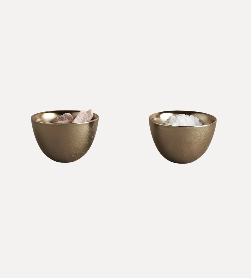 Stinson Antique Brass Pinch Bowls - Set of 2 Decorative Object