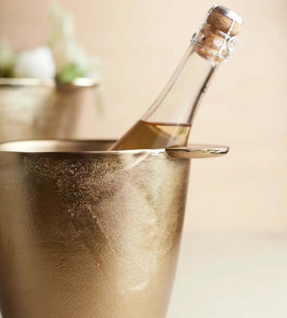 Stinson Antique Brass Wine Chiller Serveware