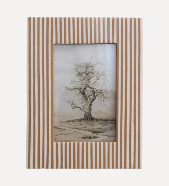 Stripe Resin Photo Frame 4x6