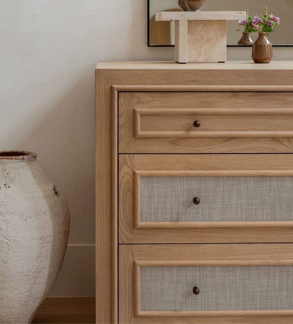 Venice White Oak Large Dresser Dressers