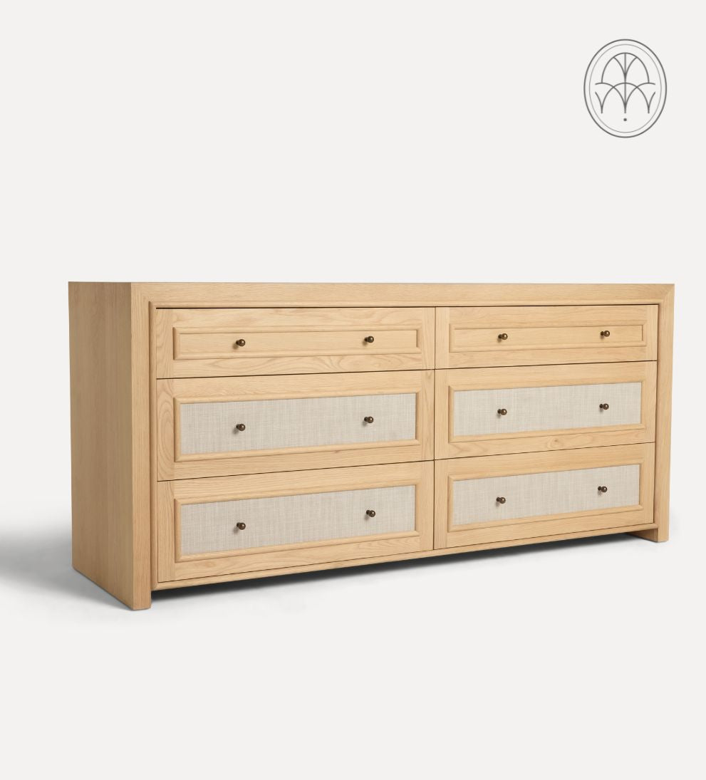 Venice White Oak Large Dresser Dressers