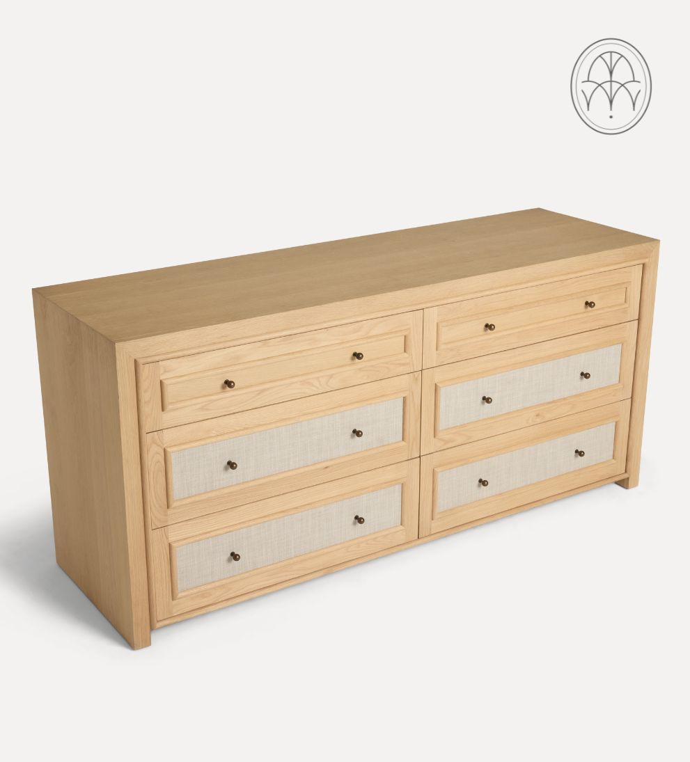 Venice White Oak Large Dresser Dressers