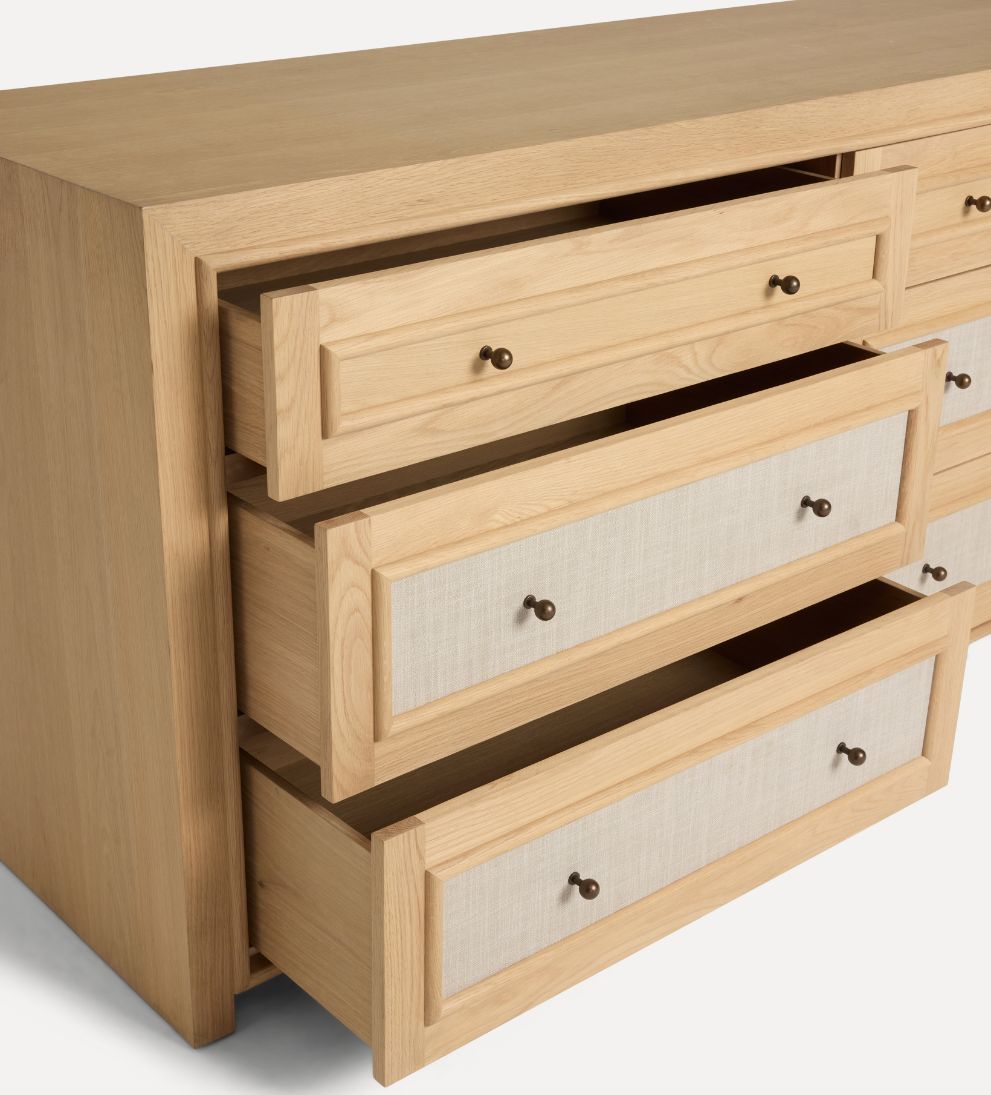 Venice White Oak Large Dresser Dressers