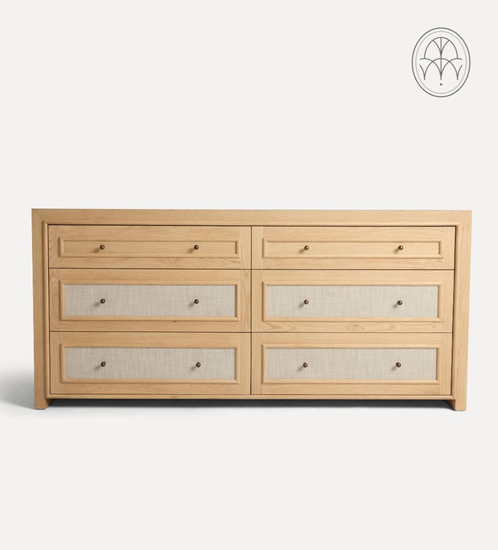 Venice White Oak Large Dresser Dressers