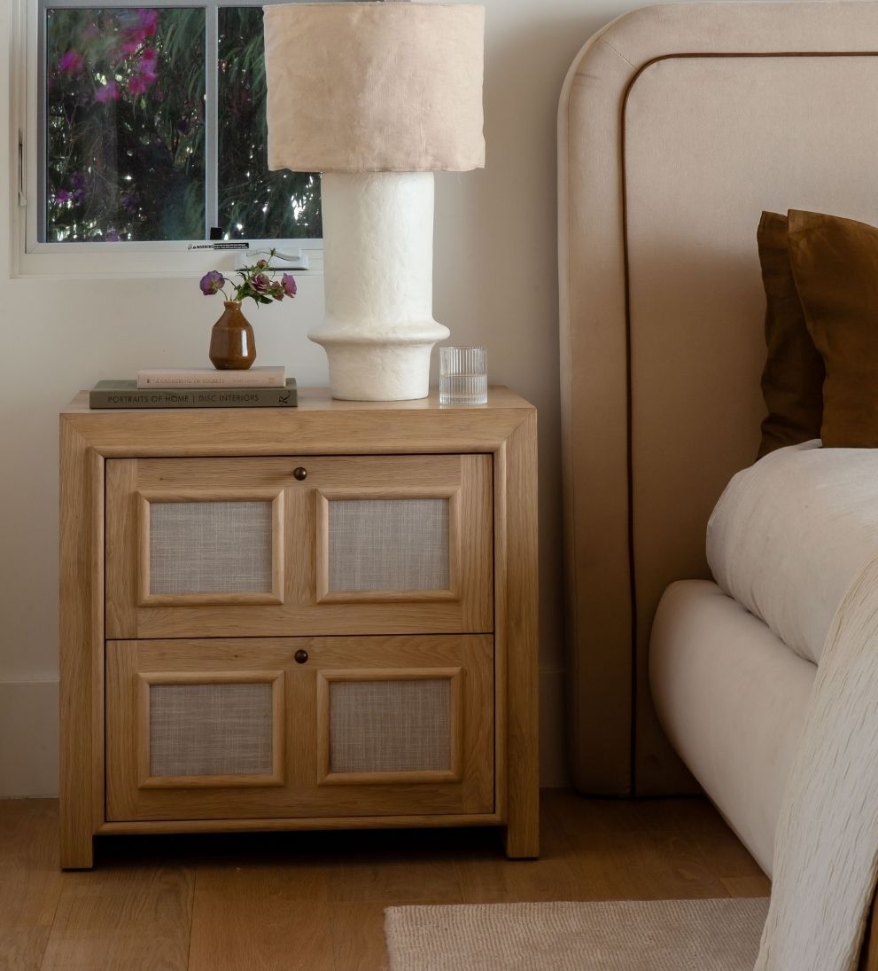 Venice White Oak Large Nightstand Nightstands
