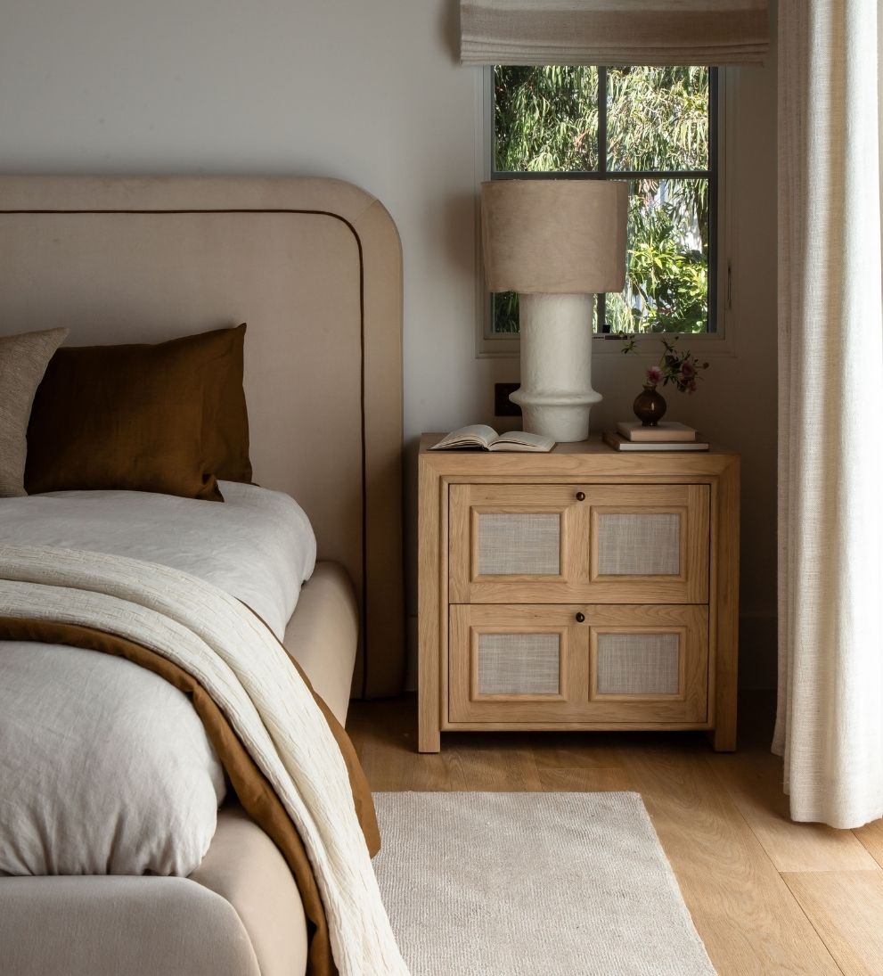 Venice White Oak Large Nightstand Nightstands