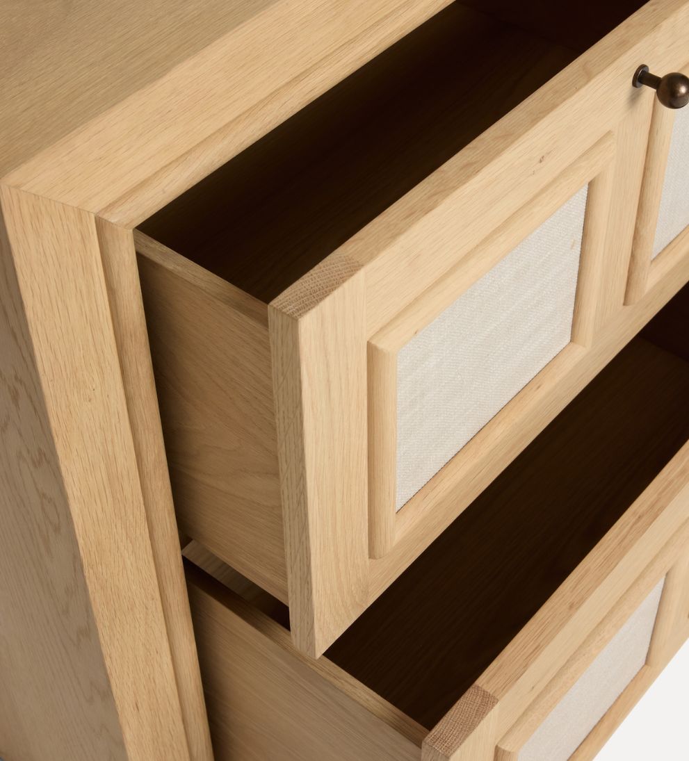Venice White Oak Large Nightstand Nightstands