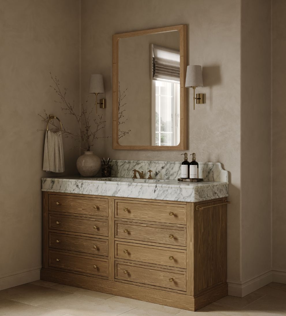 Verona Mirror in Light Oak Wall Mirrors