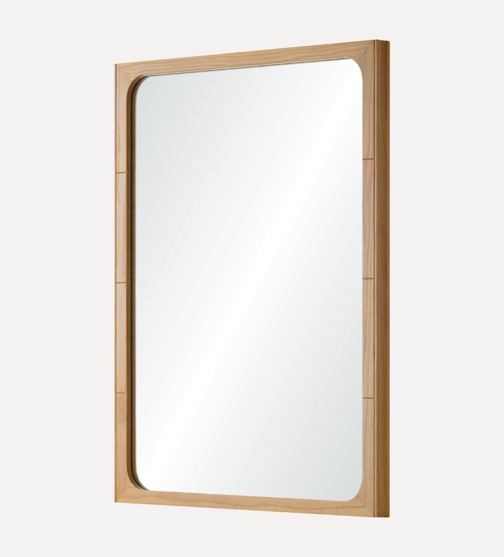 Verona Mirror in Light Oak Wall Mirrors