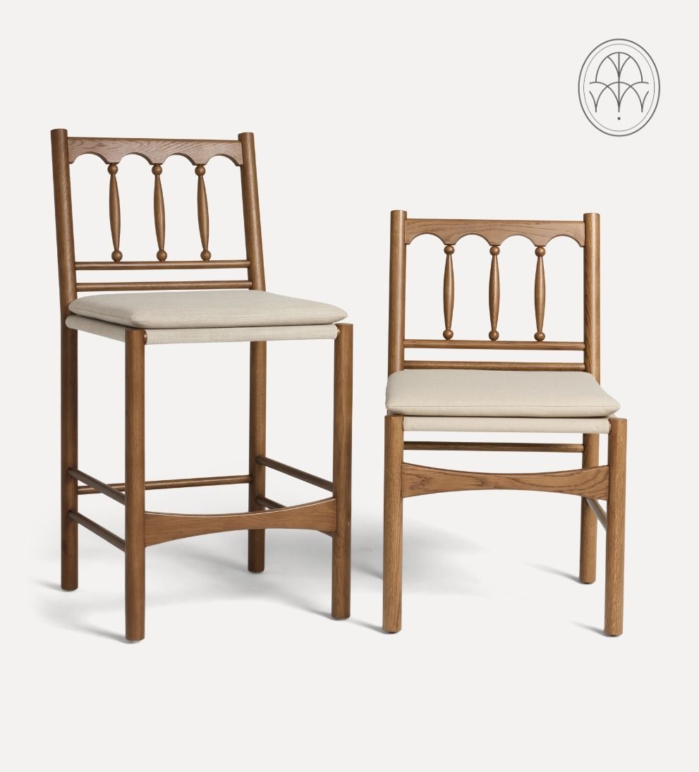 Daffodil Nutmeg Spindle Counter Stool Counter Stools
