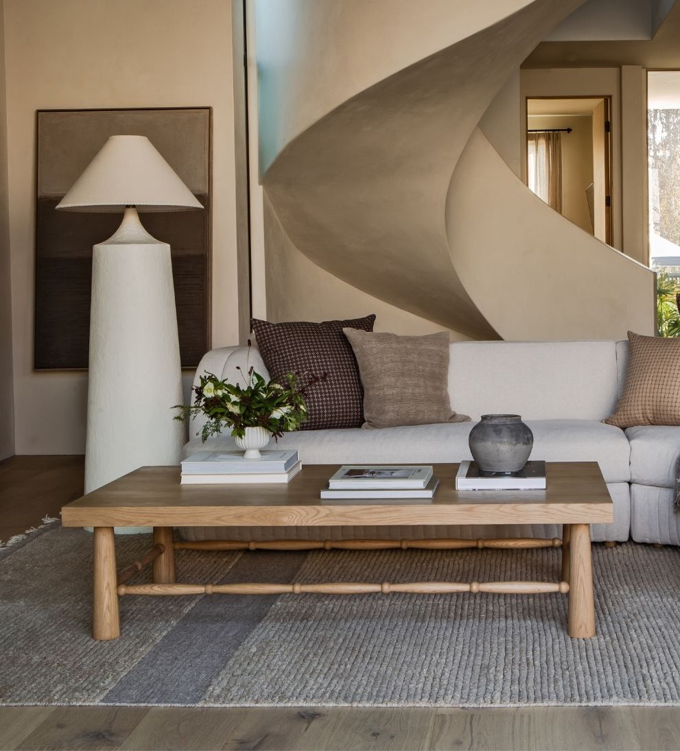 Hydrangea White Oak Spindle Coffee Table Coffee Tables