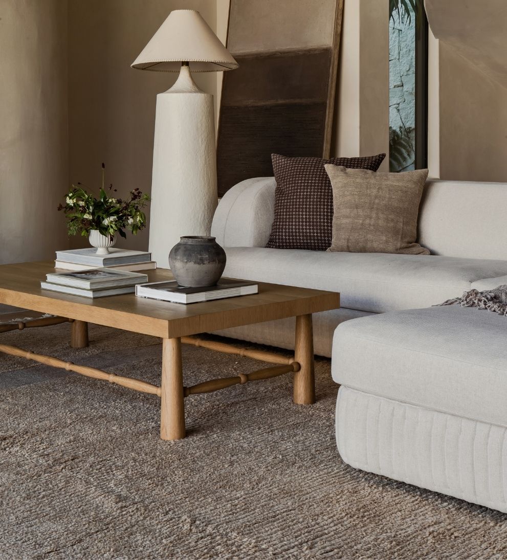 Hydrangea White Oak Spindle Coffee Table Coffee Tables