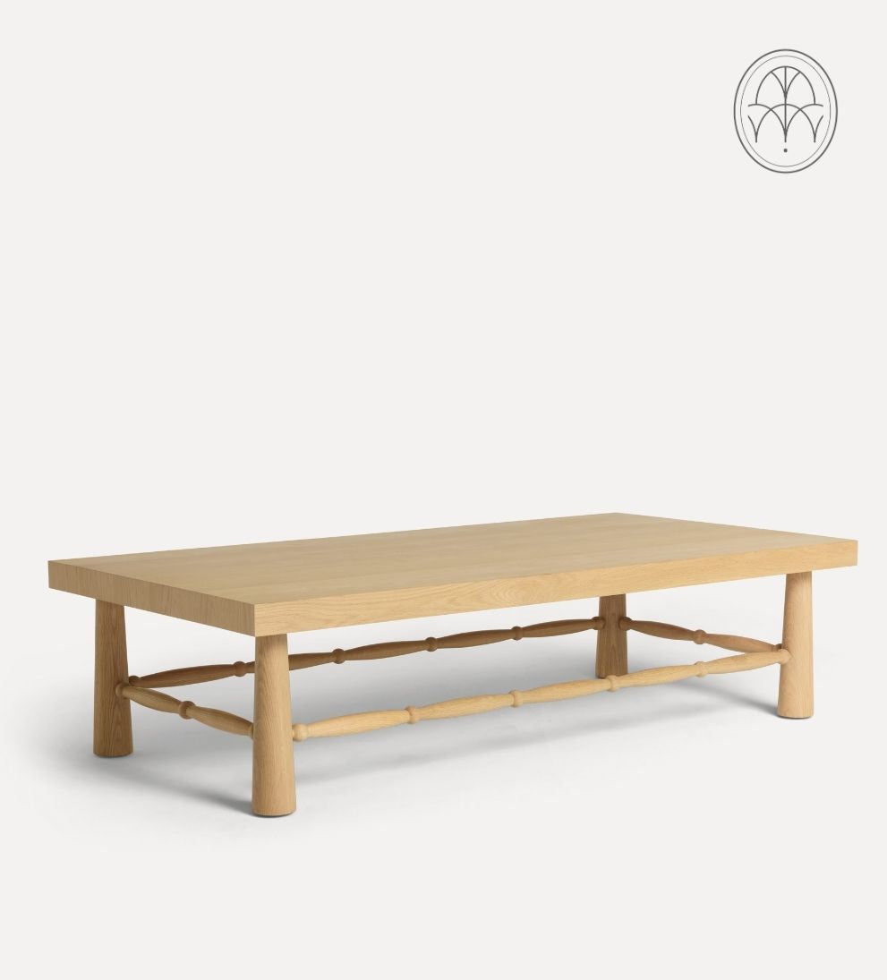 Hydrangea White Oak Spindle Coffee Table Coffee Tables