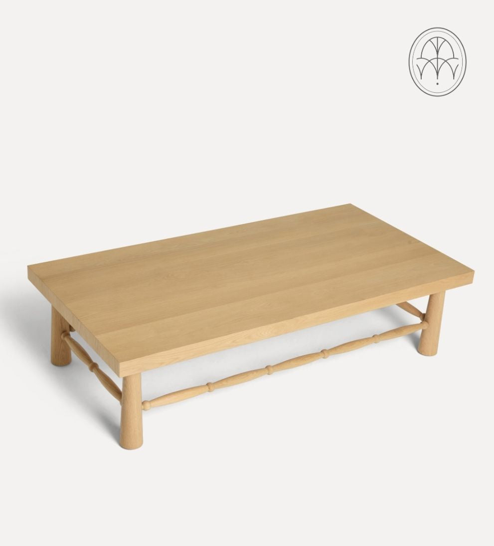 Hydrangea White Oak Spindle Coffee Table Coffee Tables