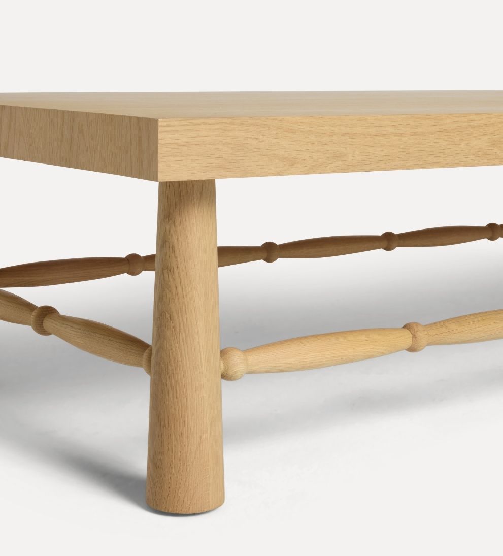 Hydrangea White Oak Spindle Coffee Table Coffee Tables