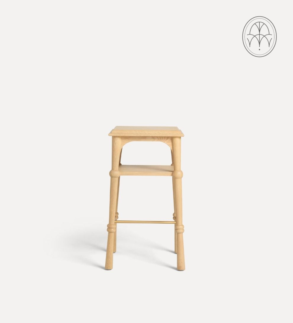 Peony White Oak Shelf Side Table Side Tables