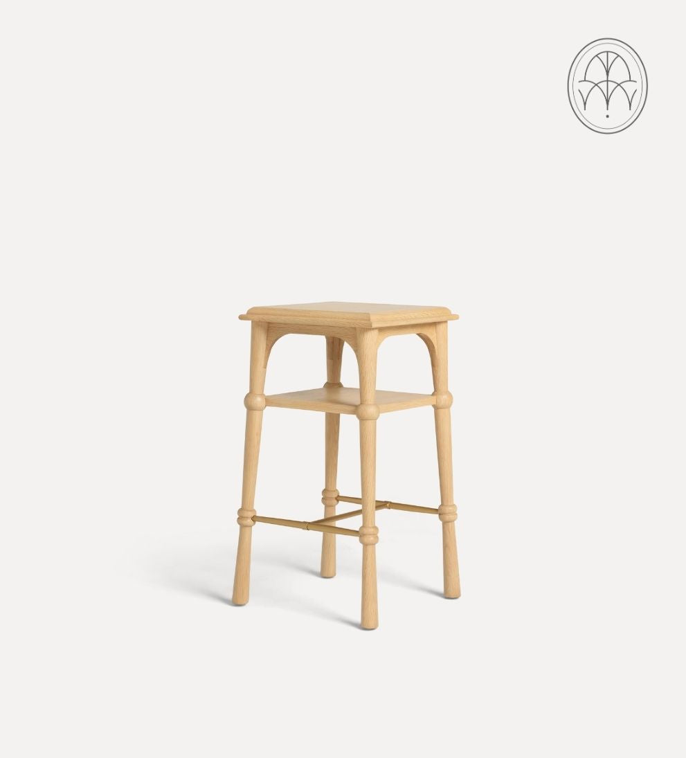 Peony White Oak Shelf Side Table Side Tables