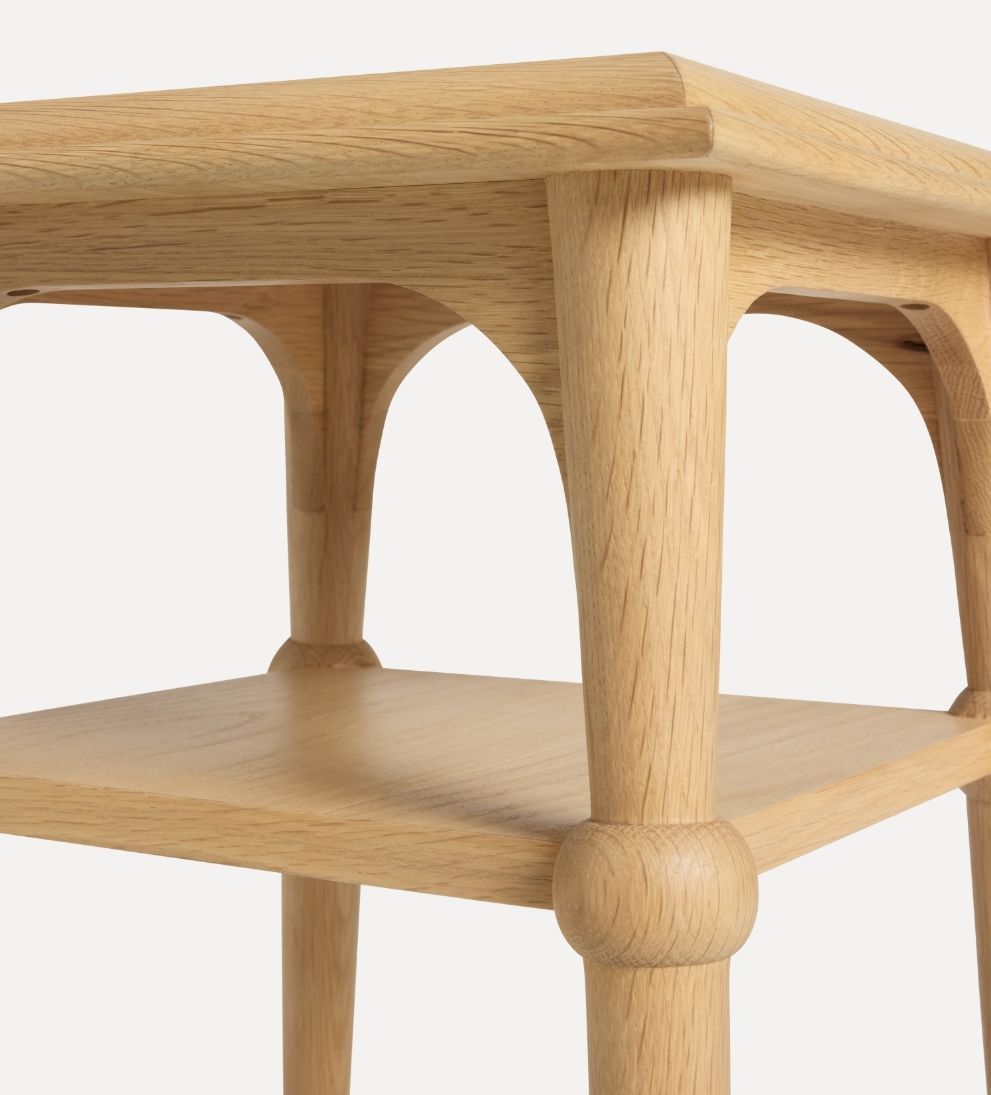 Peony White Oak Shelf Side Table Side Tables
