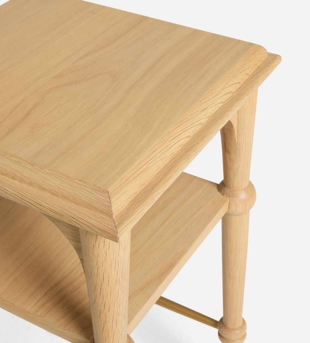 Peony White Oak Shelf Side Table Side Tables