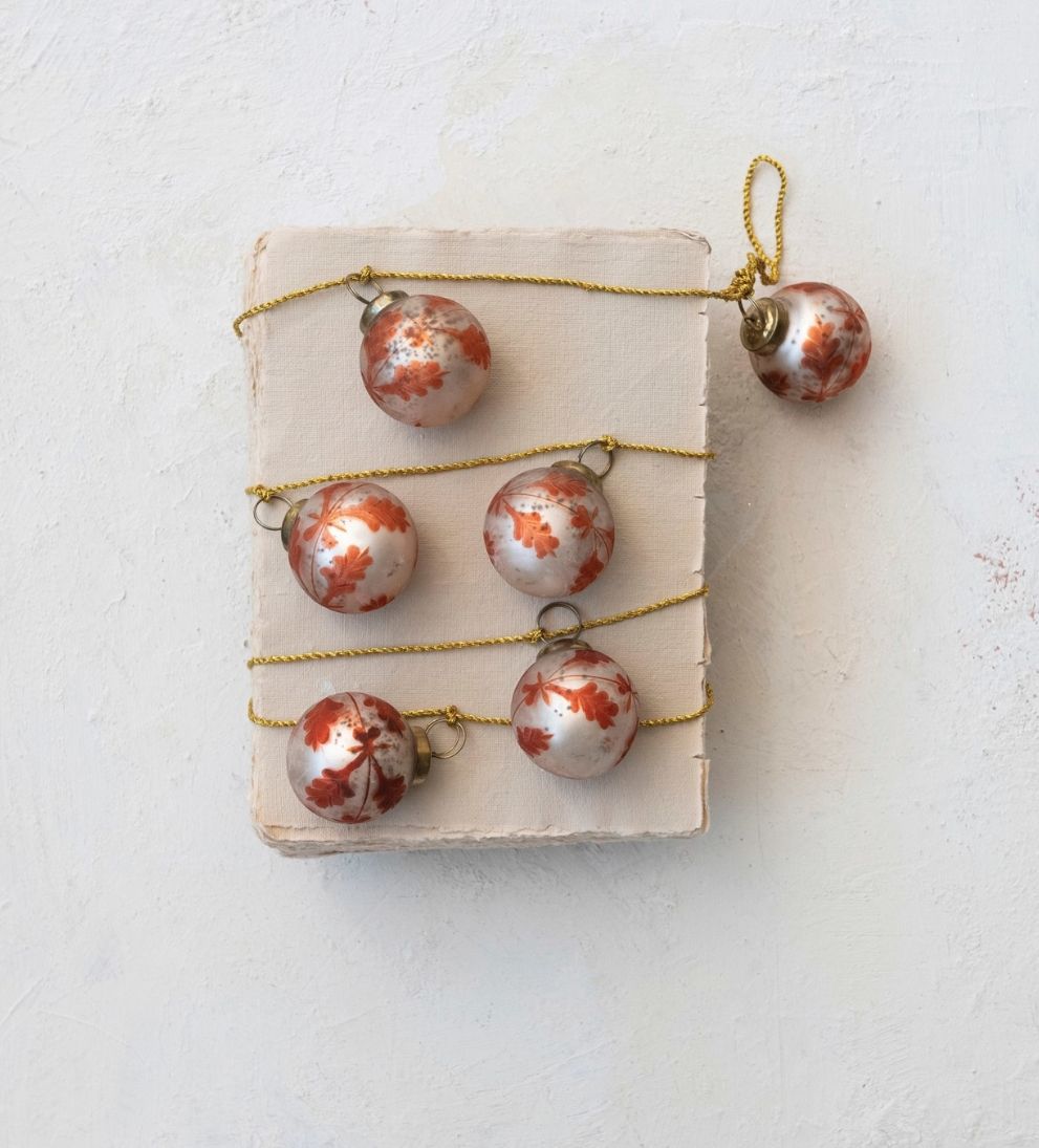 Mercury Glass Ornament Garland Holiday decor