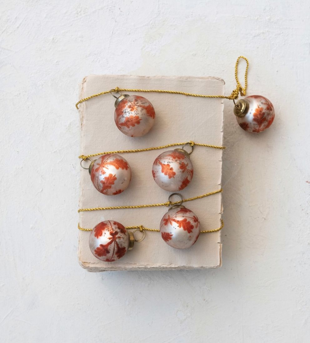 Mercury Glass Ornament Garland Holiday decor