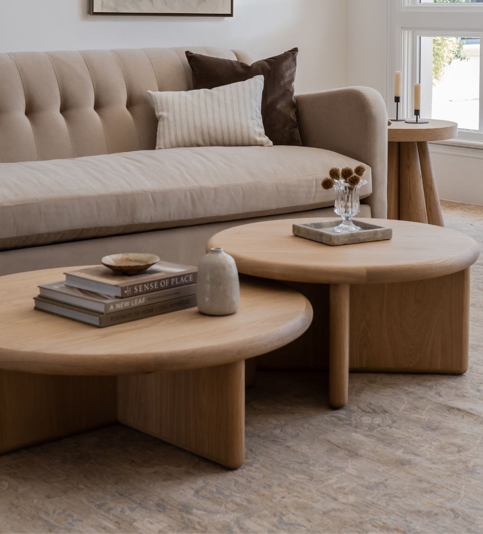 Austin White Oak Nested Coffee Table Coffee Tables