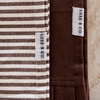 Brown & White Stripes Ruffle Kitchen Dish Towel Kitchen Towels