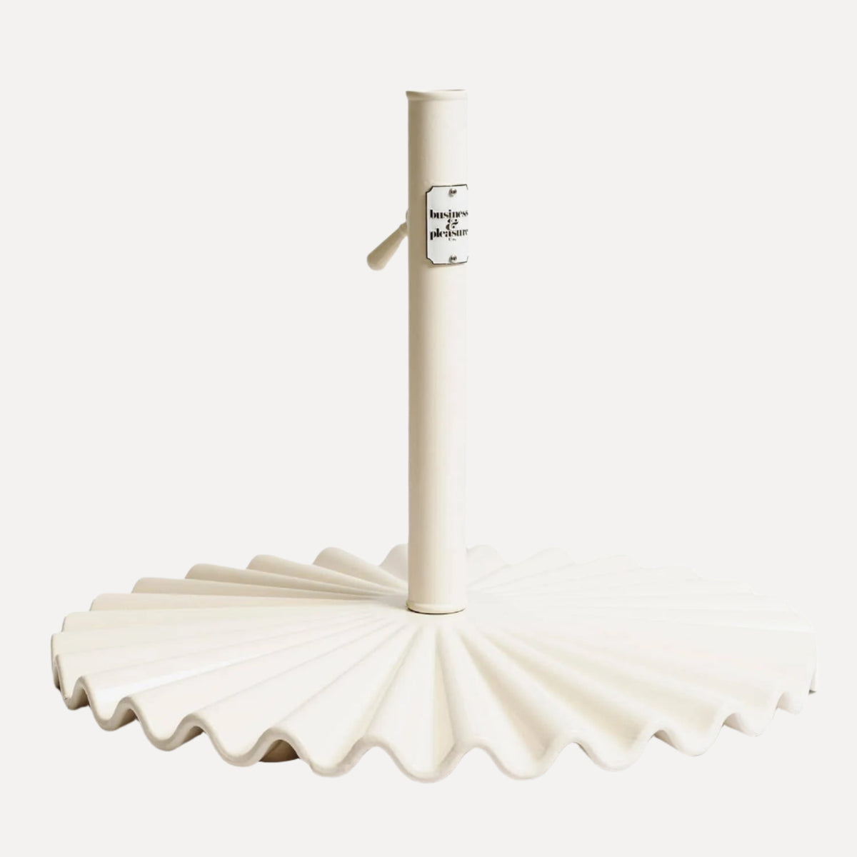 The Clamshell Base - 55 lbs - Antique White Outdoor Umbrellas
