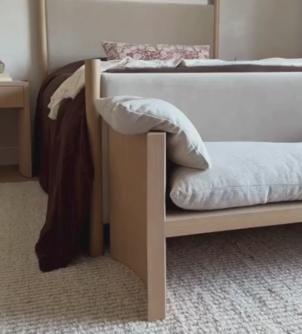 Katelyn White Oak Bench Benches