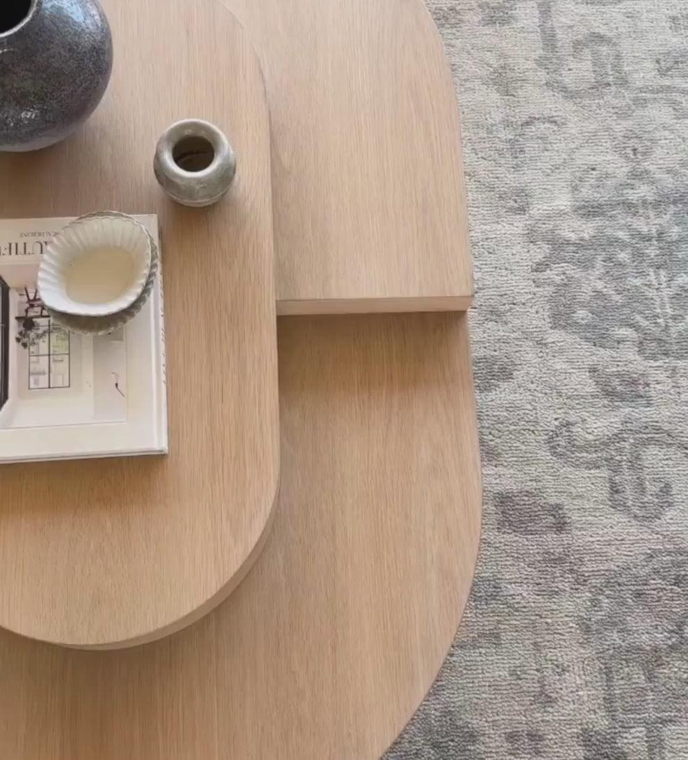 Emma White Oak Tiered Coffee Table Coffee Tables
