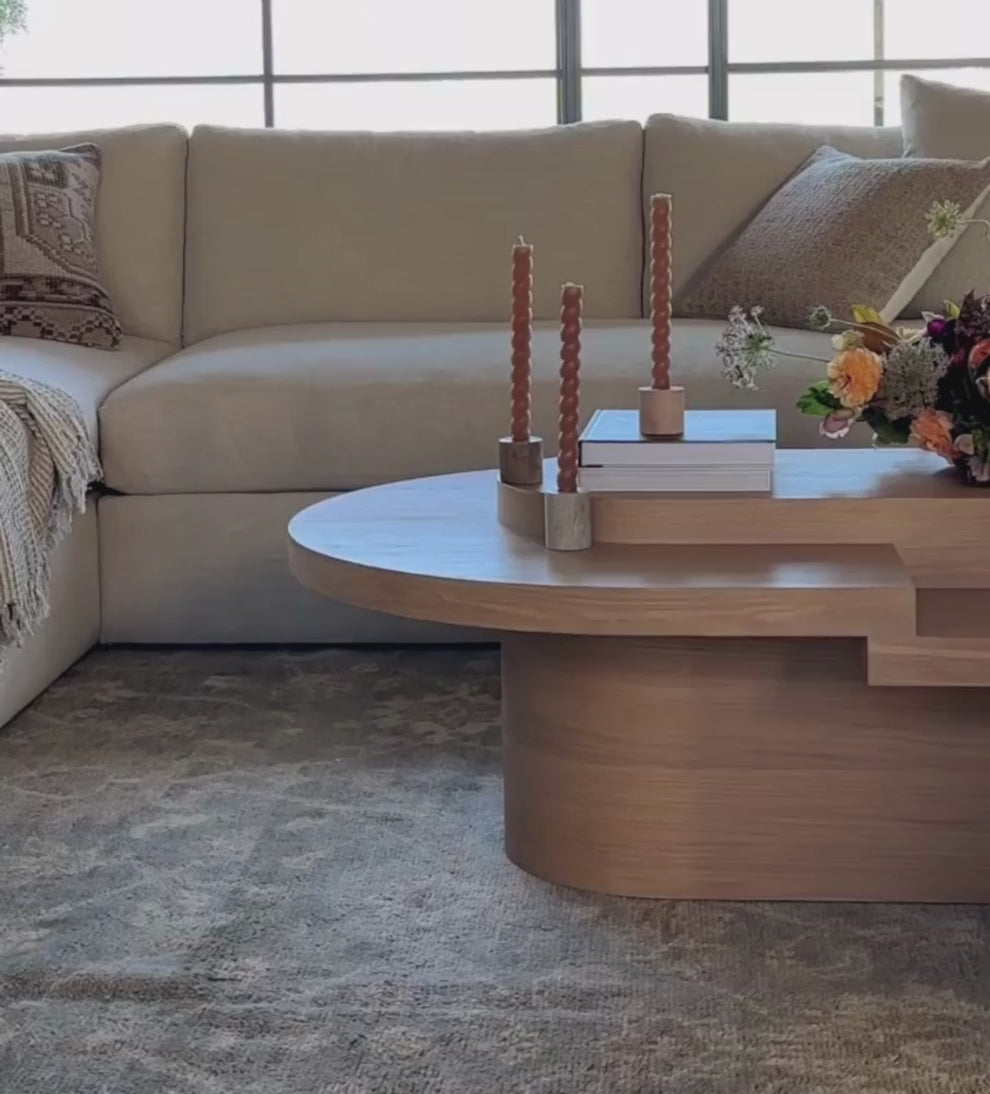 Emma White Oak Tiered Coffee Table Coffee Tables