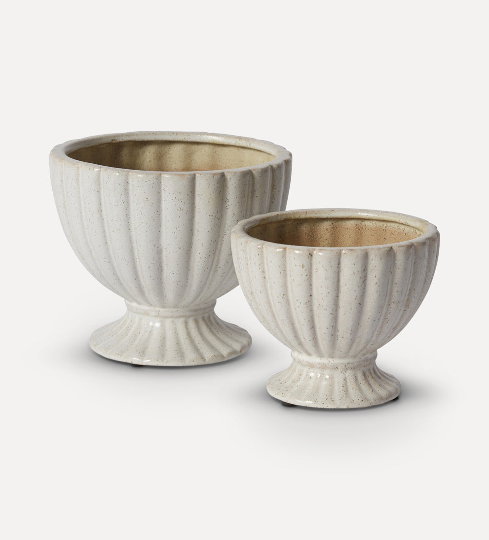 Champagne Scalloped Vase Vases