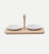 Florent Condiment Set & Oak Base Canisters