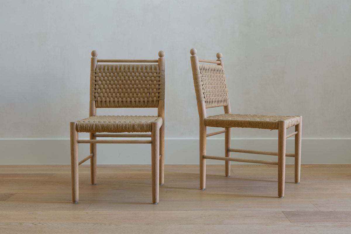 Casie Woven Oak Dining Chair Set of 2 Dining Chairs