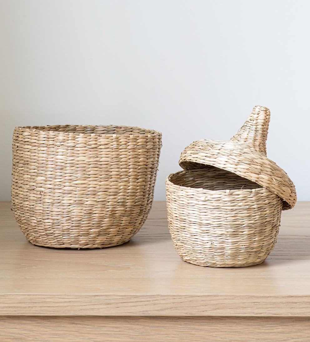 Kentfield Woven Basket Set Baskets + Boxes